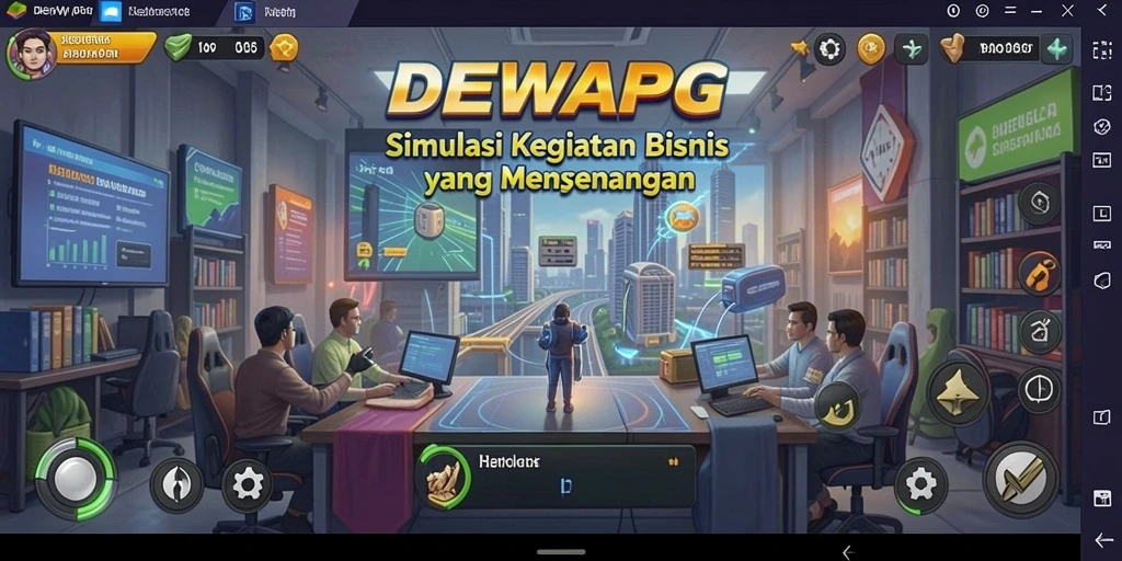 Tampilan menarik dari gameplay <strong>DEWAPG</strong> yang penuh strategi bisnis