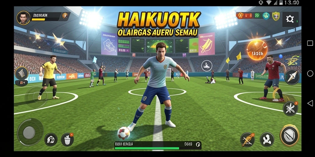Tampilan gameplay seru dalam HAIKUOTK dengan berbagai cabang olahraga.