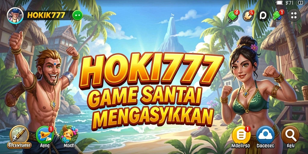 Tampilan gameplay HOKI777 yang menarik dan penuh warna.