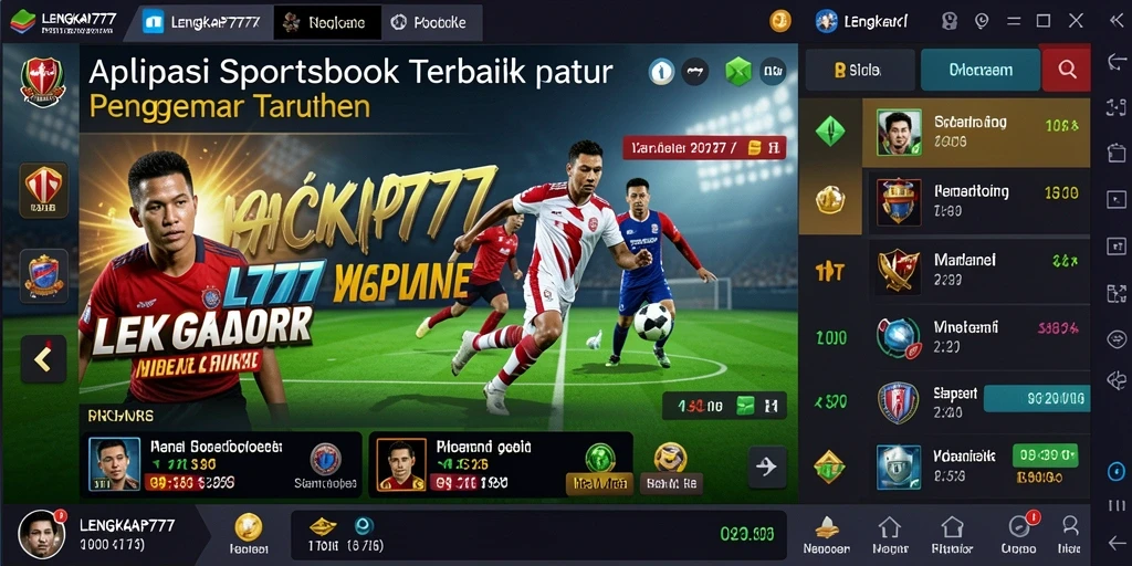 Menampilkan gameplay menarik dari aplikasi Sportsbook LENGKAP777.