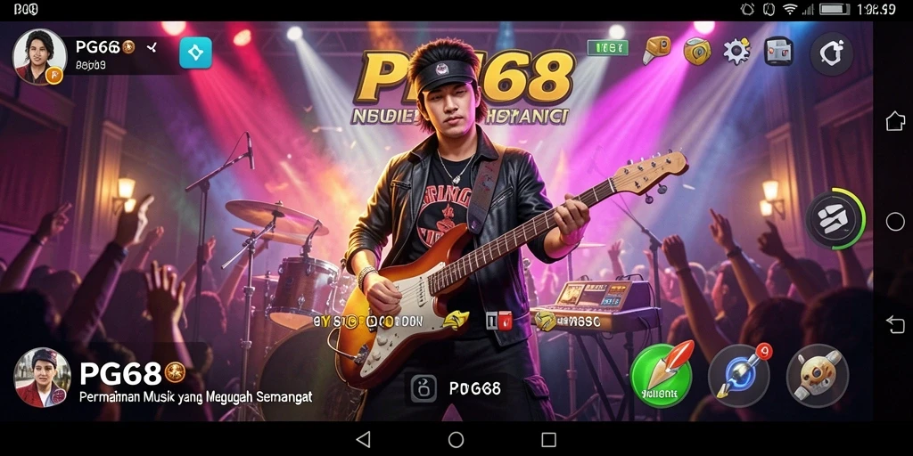 Screenshot PGG68 menampilkan pemain menikmati permainan musik yang seru.