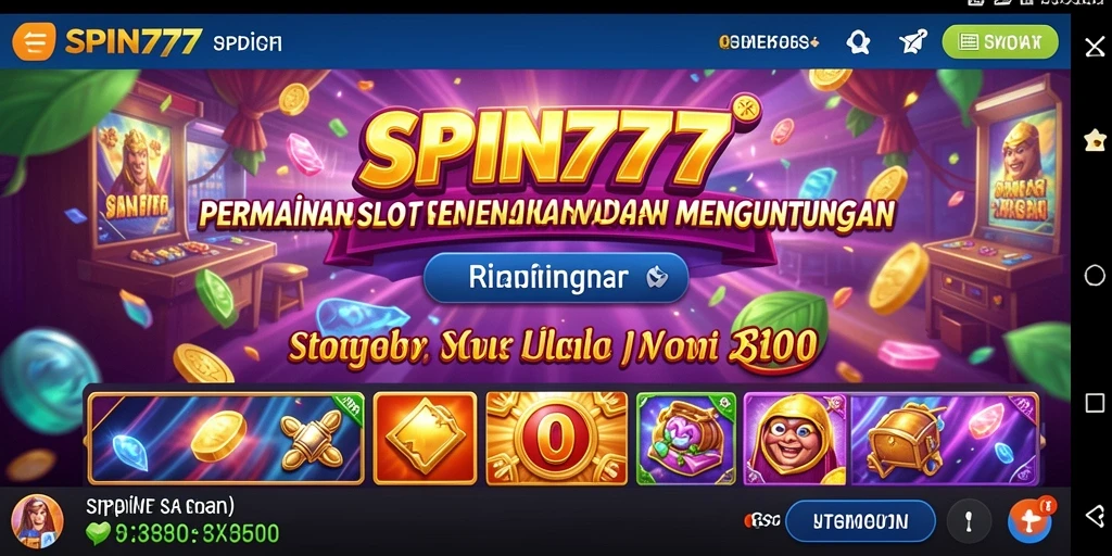 Tampilan permainan slot SPIN777 yang menarik dan interaktif.