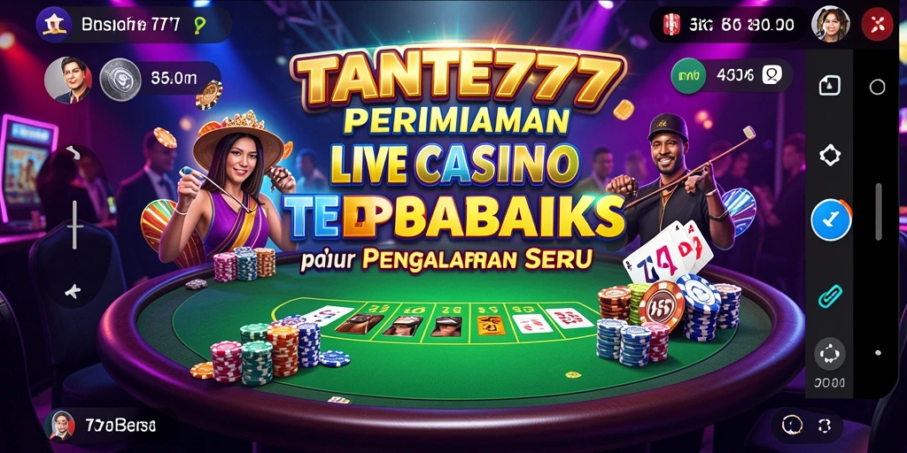 Tampilan gameplay Live Casino yang seru dan interaktif di TANTE777.